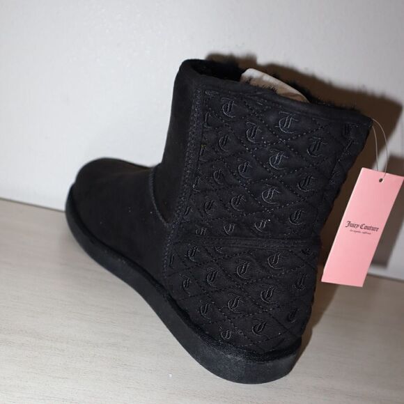 Juicy Couture B3262SW Women's Sz 10 Black Micro Suede JC-Kave Winter Ankle Boots - Picture 10 of 16